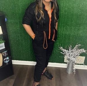 Nwt American Bazi Cargo Jumpsuit Black